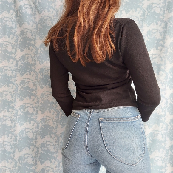 Black Ruched Blouse - Picture 2 of 5